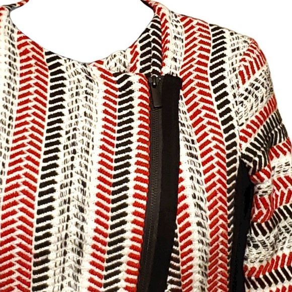 Boho Woven Textured Jacket with Black Panels - Picture 3 of 7
